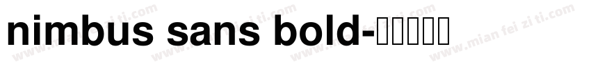 nimbus sans bold字体转换